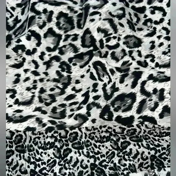 Roz and Ali open front jacket, kimono, tones of grey, animal print Silky feel - Picture 3 of 8